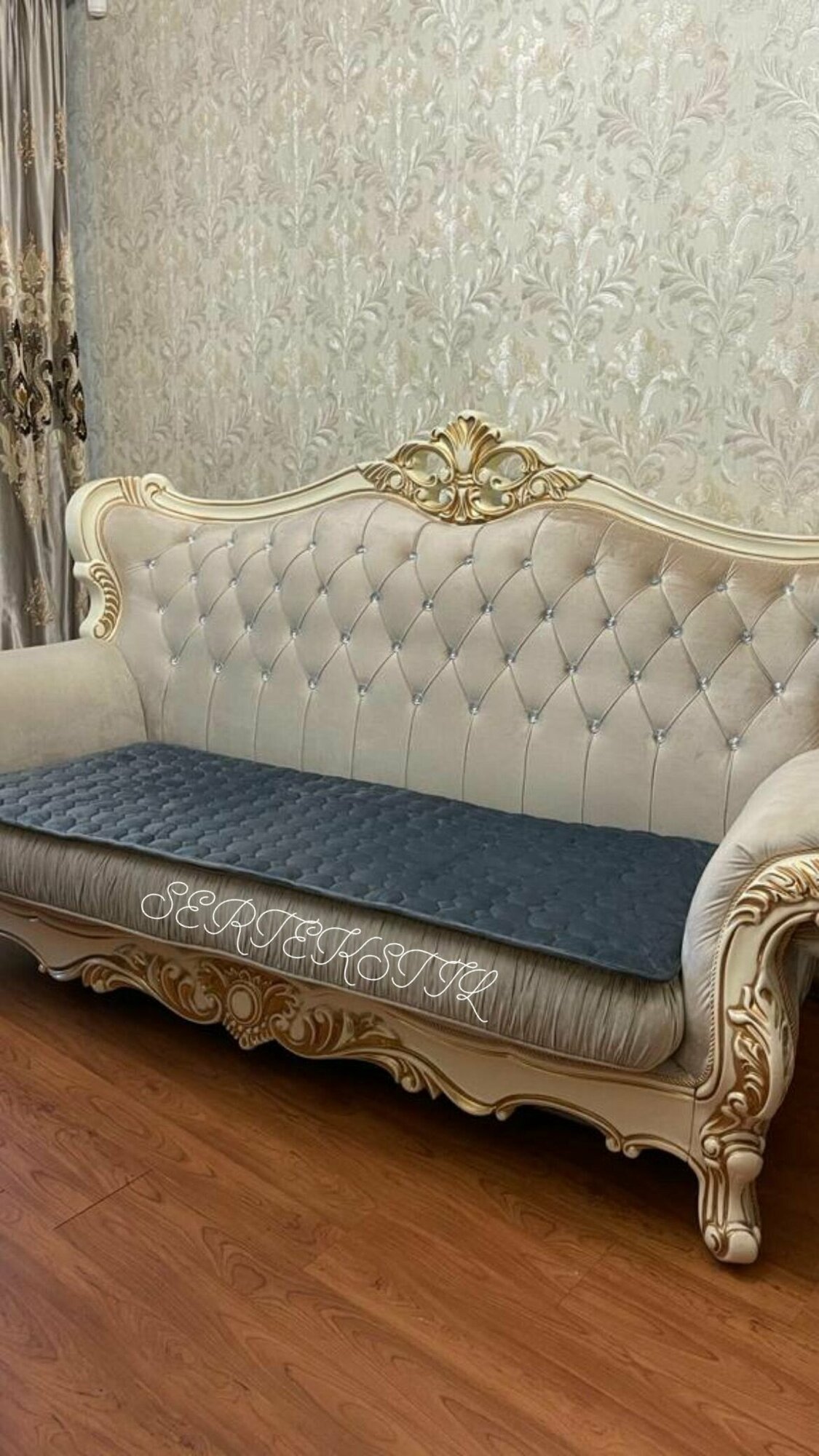 Дивандек для дивана накидка на диван велюровая 90х160 см. 1 шт чехлы для мягкой мебели  чехол на диван покрывало на диван