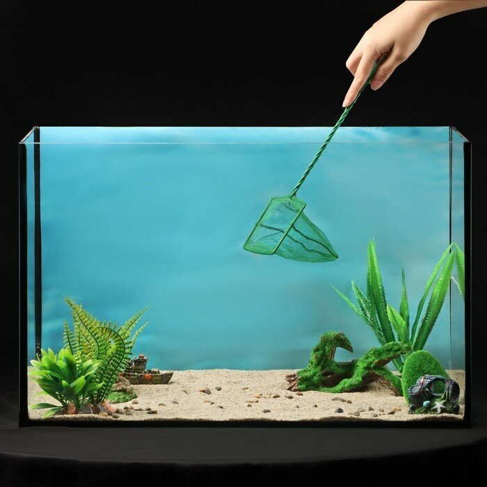 Сачок аквариумный 10 см зелёный