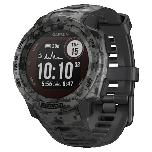 фото Умные часы c gps garmin instinct solar camo graphite