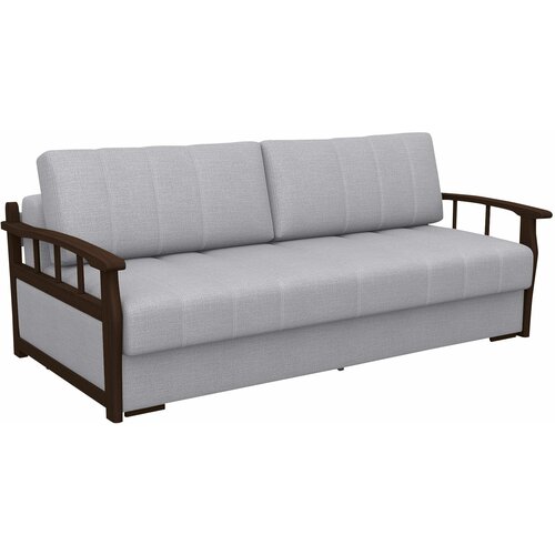 Прямой диван Первый Мебельный Барон Светло-серый, рогожка