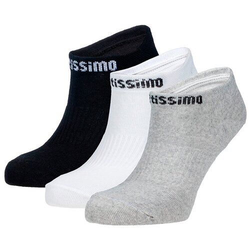 фото Носки metissimo, 3 пары, размер 36-39, белый, черный, серый