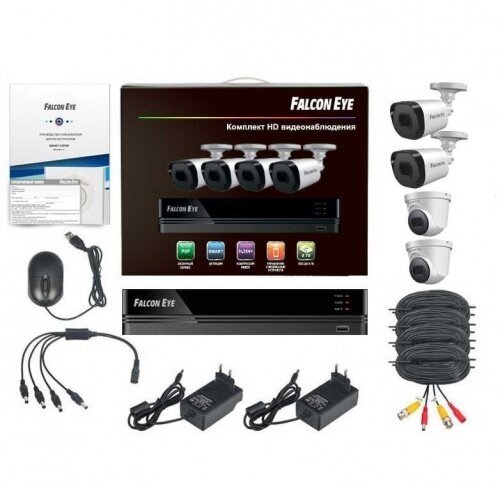 Комплект видеонаблюдения Falcon Eye 4CH + 4CAM KIT FE-104MHD OFIS SMAR FALCON EYE - фото №12