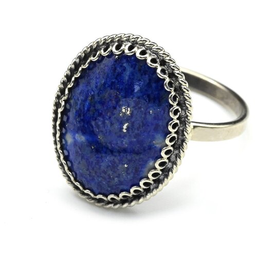 Кольцо, лазурит, размер 18, синий кольцо лазурит размер 18 синий