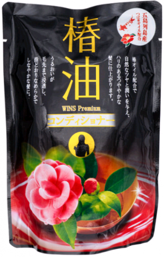 Nihon Detergent Wins Premium - Camellia Oil Conditioner Премиум-кондиционер для волос "с эфирным маслом камелии" 400 мл. (827288) (дой-пак)