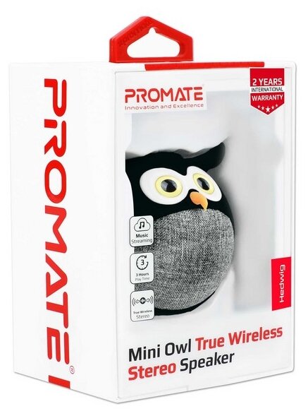 Портативная Bluetooth колонка Promate Hedwig (black)