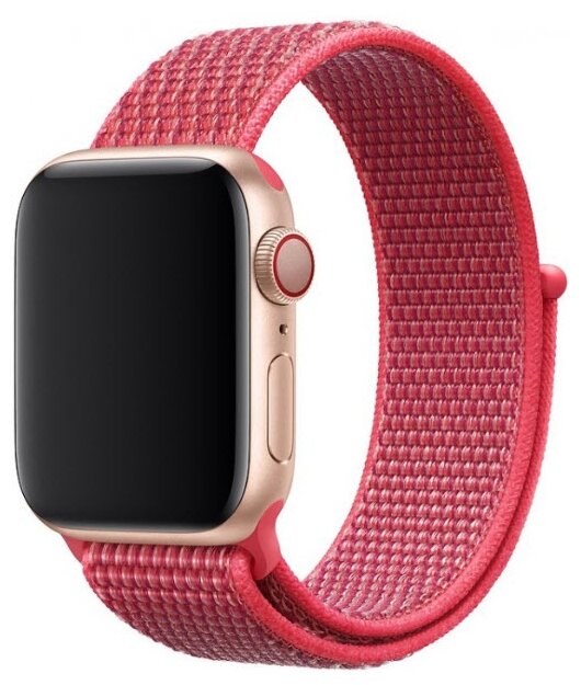 Ремешок COTEetCI W17 Magic Tape Band (WH5225-MF-40) для Apple Watch 40мм/ 38мм Hibiscus Pink Гибискус Розовый