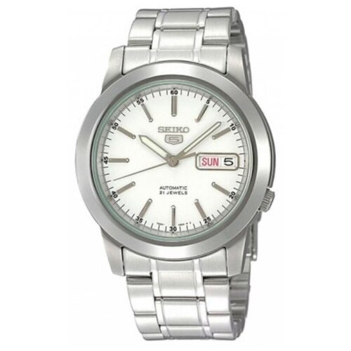 Наручные часы SEIKO SEIKO 5, белый, серебряный японские наручные часы seiko sgee45p1