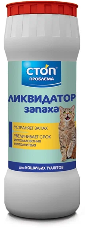 Сухой порошок стоп проблема Ликвидатор запаха для кошачьих туалетов , 300 мл , 350 г