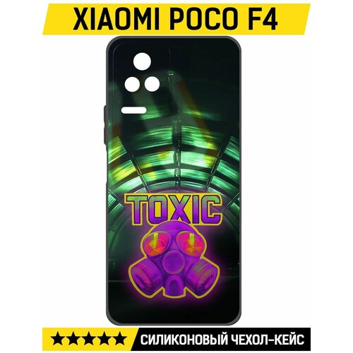 Чехол-накладка Krutoff Soft Case Cтандофф 2 (Standoff 2) - Стикер Toxic для Xiaomi Poco F4 черный