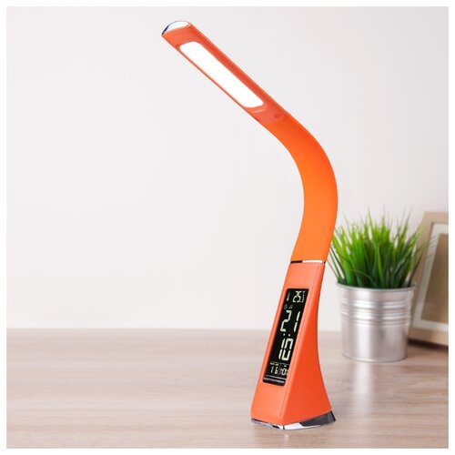 фото Настольная лампа с часами elara оранжевый elektrostandard (tl90220)