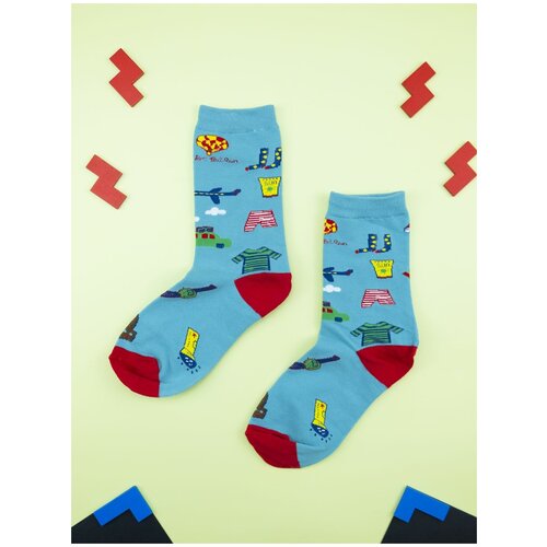 Носки 2beMan, размер 38-44, красный, голубой носки 2beman размер 38 44 желтый голубой