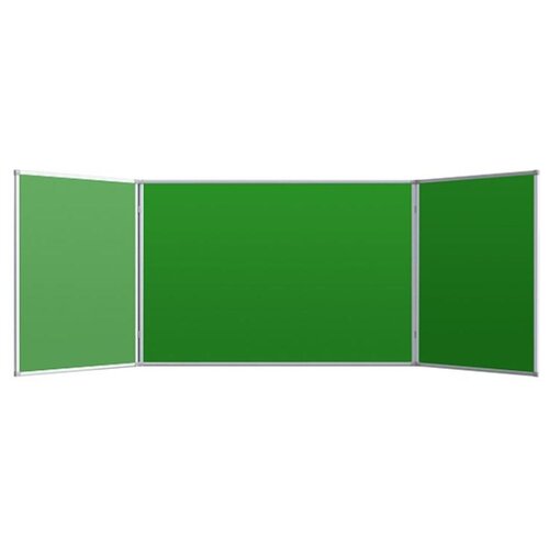 фото Доска комбинированная магнитно-маркерно-меловая attache 402751 (100х300 см) зеленый/серый