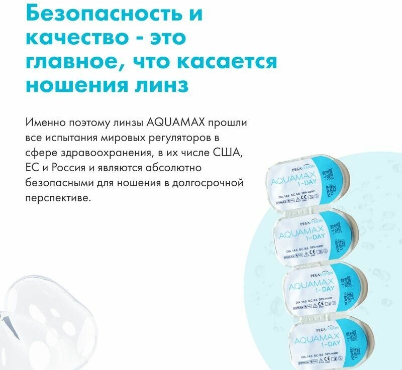 PegaVision Aquamax 1 day (30 линз) -3.75 R 8.6