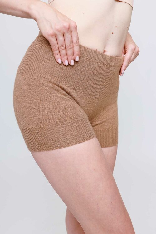 Теплые женские шорты из 100% шерсти верблюжонка WoolSpirit by Khan.Cashmere, размер S