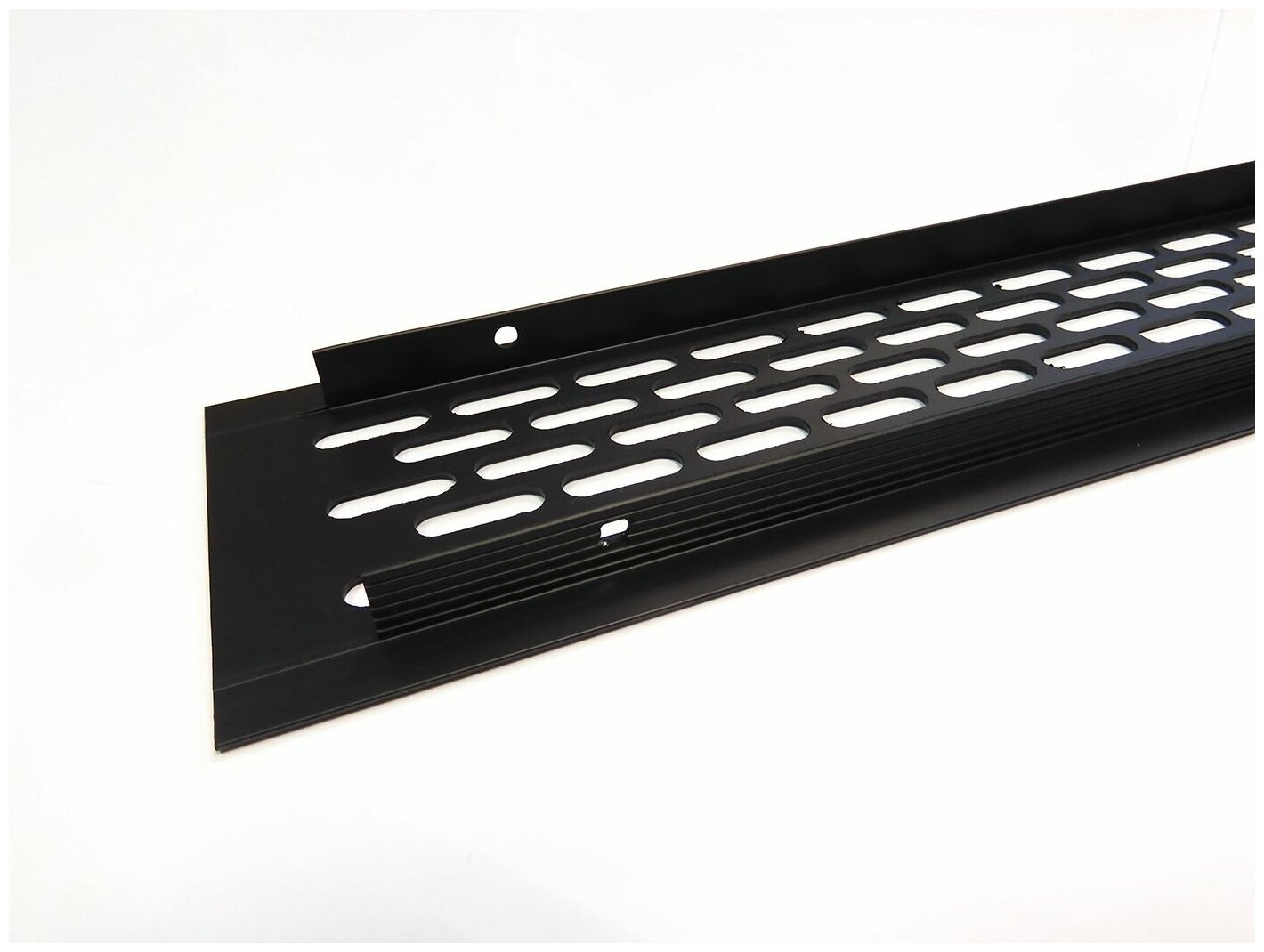 Лот 3 шт: Вентиляционная решетка, алюминий, 480х60 мм черная - фотография № 5