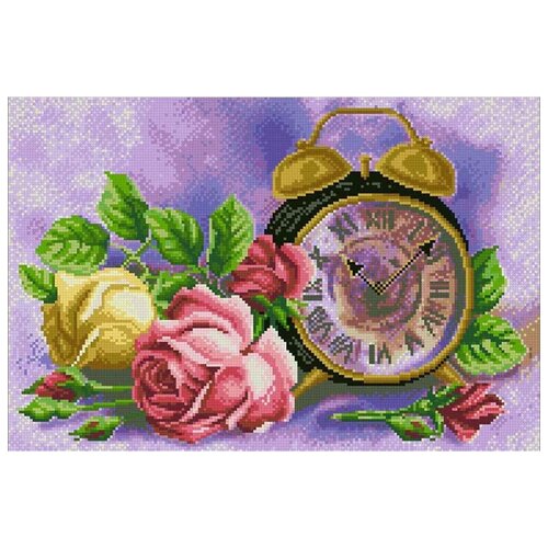фото Алмазная вышивка паутинка "розовый час", 45x30