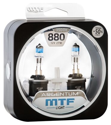 Лампа серия Argentum +50% 3500K H27 (880) 12V 27W MTF LIGHT H5A1280