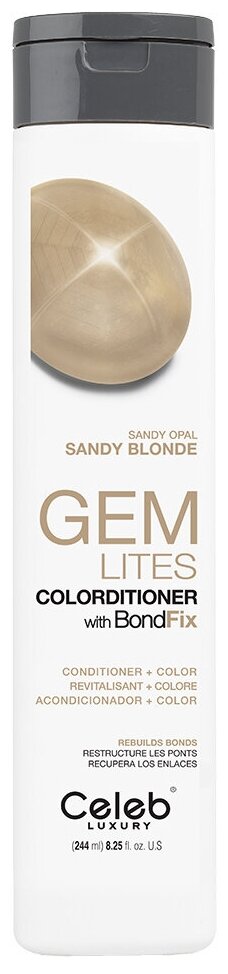 Celeb luxury Кондиционер тонирующий, корректирующий цвет Песочный Опал Gemlites Sandy Opal Colorditioner 244 мл