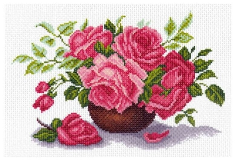 Рисунок на канве Матренин Посад "Букет роз", 28x37 см