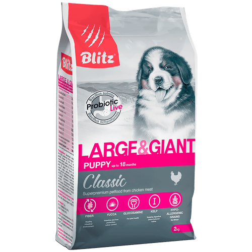 BLITZ Puppy Classic Large & Giant сухой корм для щенков крупных и гигантских пород 2 кг