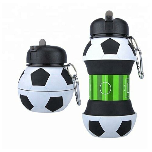 фото Бутылка для воды в форме футбольного мяча складная силиконовая нет бренда