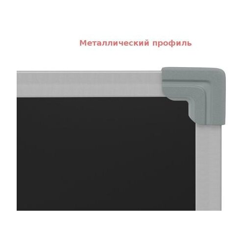 Купить Доска магнитная меловая чёрная BoardSYS 100 х 120 см, полимерное покрытие, алюминиевый профиль, черный
