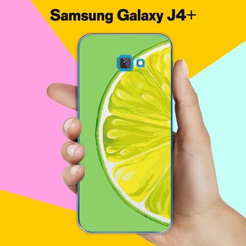 Силиконовый чехол на Samsung Galaxy J4+ Лайм / для Самсунг Галакси Джей 4 Плюс 2018 силиконовый чехол на samsung galaxy j4 астронавт 8 для самсунг галакси джей 4 плюс 2018