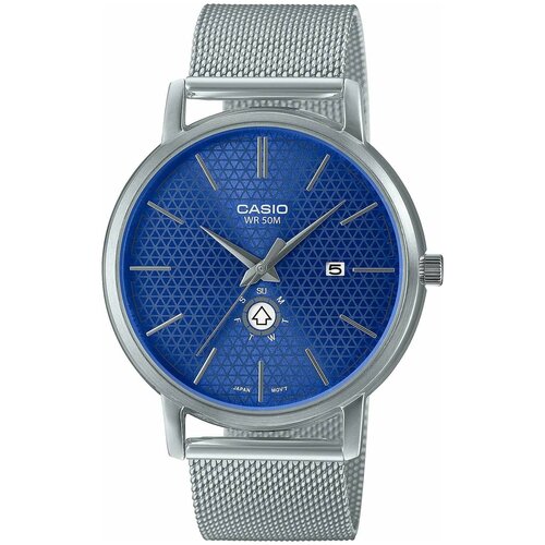 Наручные часы CASIO Collection, серебряный, синий наручные часы casio collection наручные часы casio mtp b125m 2a серебряный синий
