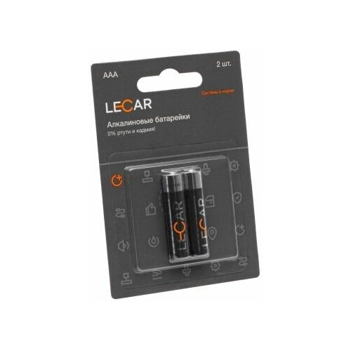 батарейка lecar alkaline aaa уп 4 шт lecar арт lecar000023106 Батарейка LR03 Lecar (AAA-мизинчиковые) 2 шт в блистере