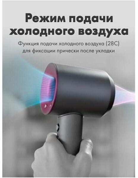 Фен набор для укладки волос Super Hair Dryer 6-in-1, 3 м - фотография № 3