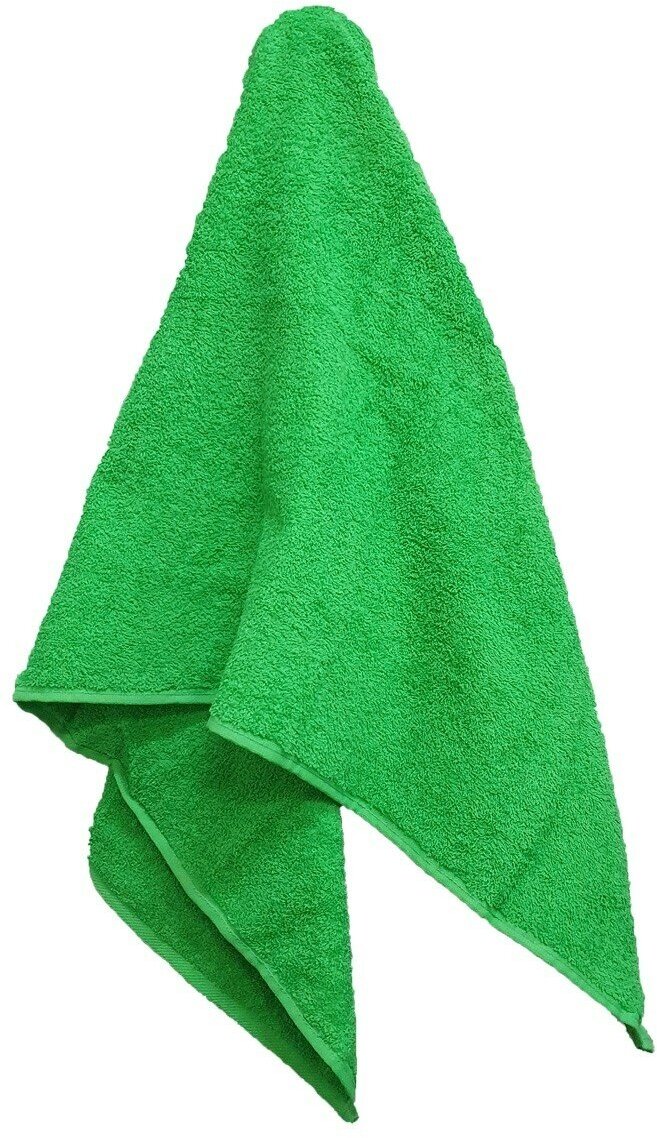 Полотенце махровое Вышний Волочек гладкокрашеное зеленое (пл.400) 50х100
