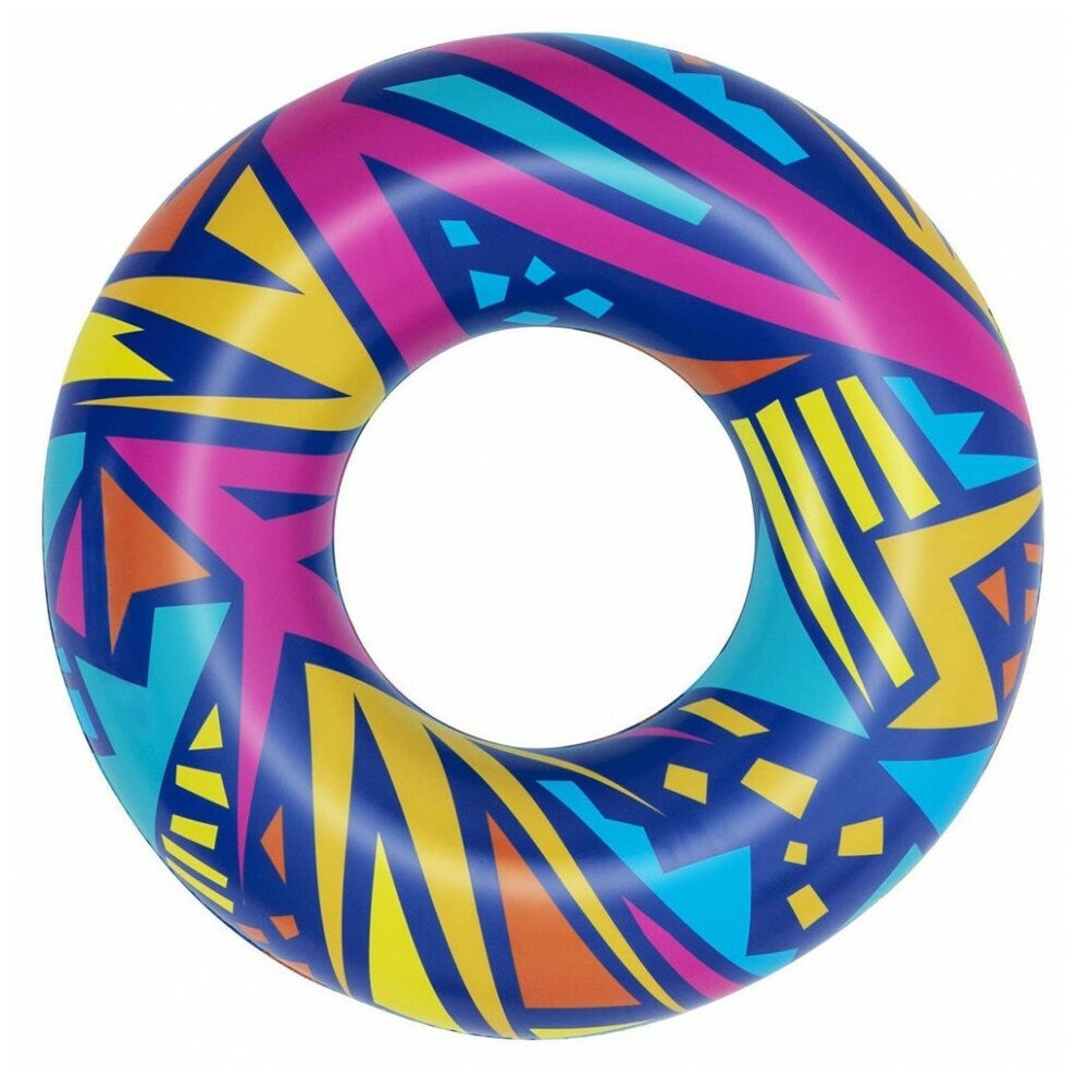 Надувной круг для плавания Bestway "Геометрия" 36228 BW 107 см, разноцветный
