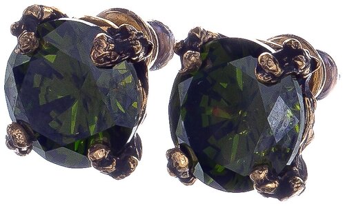 Серьги Alcozer&J, с кристаллом Swarovski, AL-OLOVE38 зеленый