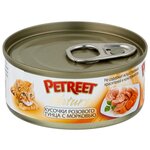 Корм для кошек Petreet (0.07 кг) 1 шт. Natura Кусочки розового тунца с морковью - изображение