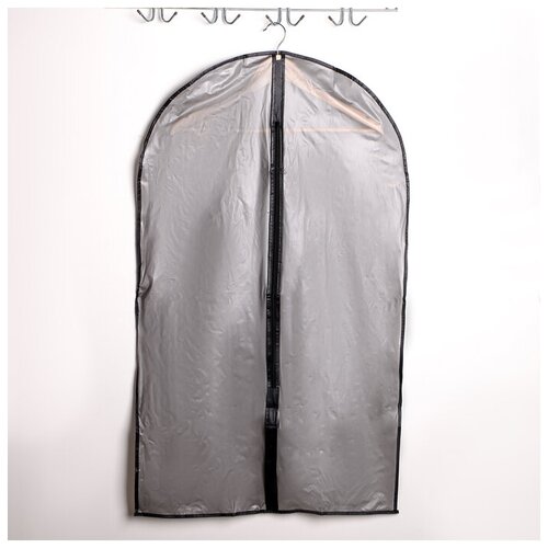 Доляна Чехол для одежды Доляна, 60×100 см, плотный ПВХ, цвет серый