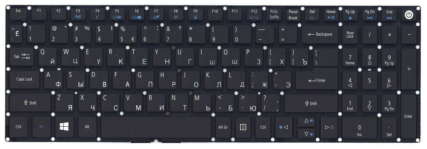 Клавиатура для ноутбука Acer V3-574G E5-573 F5-572 P/n: NSK-R37SQ 0R NSK-R3KBW 0R NSK-R3JBC 0R