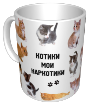 Кружка Котики это мои наркотики