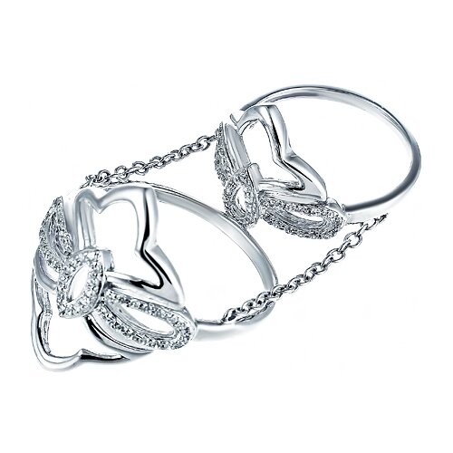 фото Кольцо из серебра 925 пробы с кубическим цирконием wr24875-br_ko_001_wg element47