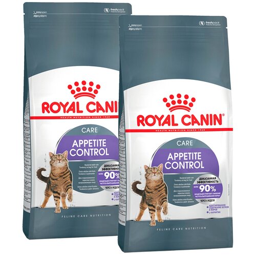 Сухой корм ROYAL CANIN APPETITE CONTROL CARE диетический для взрослых кошек контроль выпрашивания корма (2 + 2 кг) 3шт 400гр royal canin сухой корм для взрослых кошек appetite control care предрасположенных к набору лишнего веса 1200 г