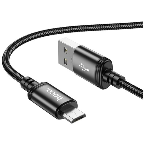 Кабель Hoco X89 Safeness USB - Micro-USB, 1 м, 1 шт., черный кабель hoco x89 safeness usb micro usb 1 м 1 шт красный