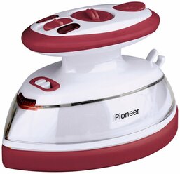 Утюг дорожный компактный Pioneer SI1004 паровой с антипригарной подошвой и защитной силиконовой подставкой