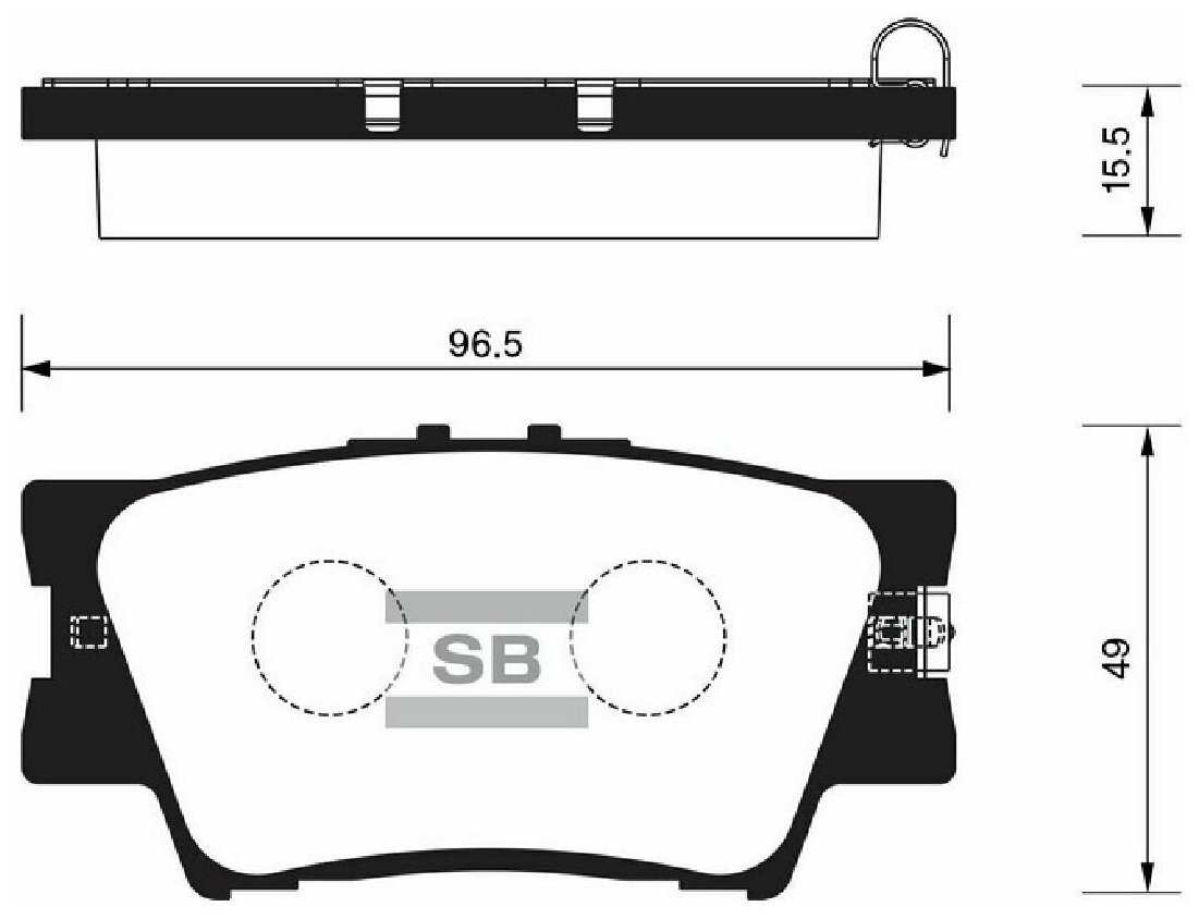 Колодки тормозные дисковые SANGSIN SP2081