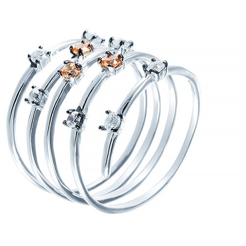 фото Element47 кольцо из серебра 925 пробы с кубическим цирконием r23969-h2_ko_001_wg, размер 18.25