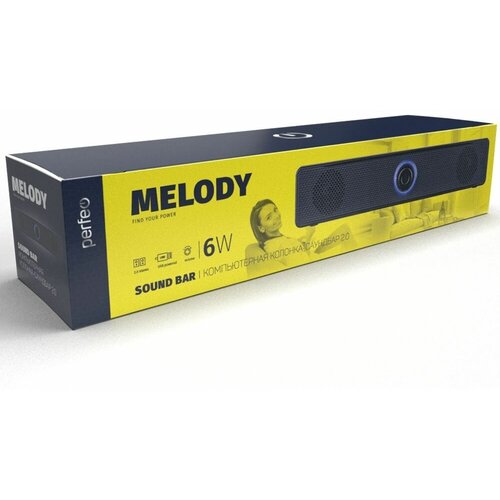 Компьютерная колонка-саундбар PERFEO PF-A4435 MELODY 6 Вт черный 131800₽