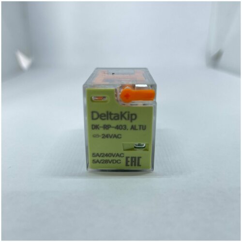 промежуточные реле delta kip dk rp 403 dltu 4 конт 24v dc 2шт Реле промежуточное DK-RP403. ALTU 4 контакта, 24V AC, 2 штуки