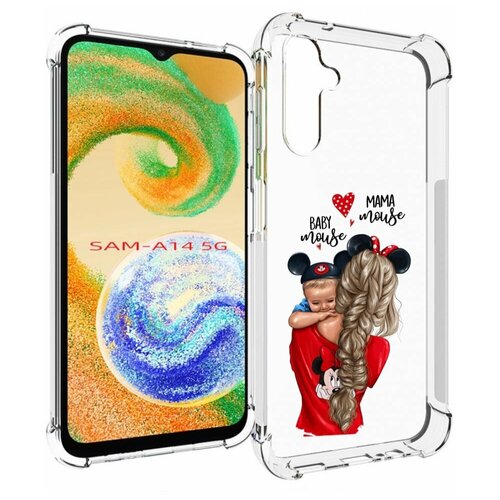 чехол mypads мама маус женский для samsung galaxy xcover 5 задняя панель накладка бампер Чехол MyPads Мама-маус женский для Samsung Galaxy A14 4G/ 5G задняя-панель-накладка-бампер