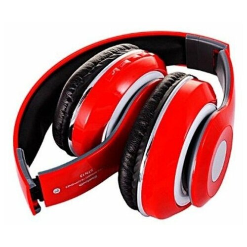 Наушники беспроводные полноразмерные Wireless STN13HD микрофон Aux Bluetooth MP3 плеер FM-радио аккумулятор 300 mAh складные стерео Красные 170000₽