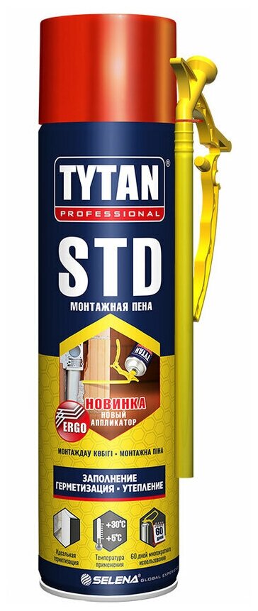 Пена монтажная бытовая Tytan Professional STD Эрго летняя 500 мл