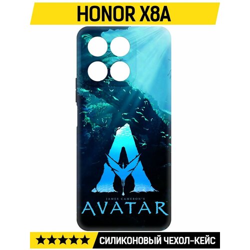 Чехол-накладка Krutoff Soft Case Аватар - Цветное лого для Honor X8a черный чехол накладка krutoff soft case аватар цветное лого для vivo y02 черный