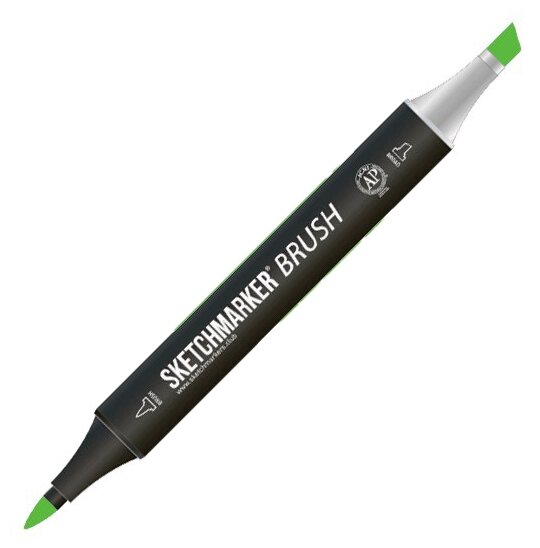 Маркер Sketchmarker Brush двухсторонний на спирт.основе цв.G71 Майский зеленый